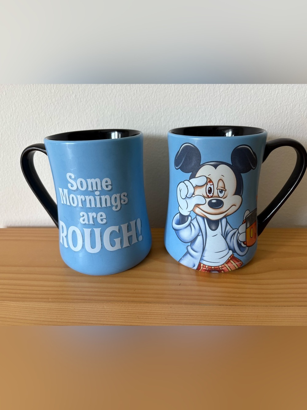 Pair of Authentic Disney Parks Mickey Mouse 16oz Mugs Park Exclusive Collectible